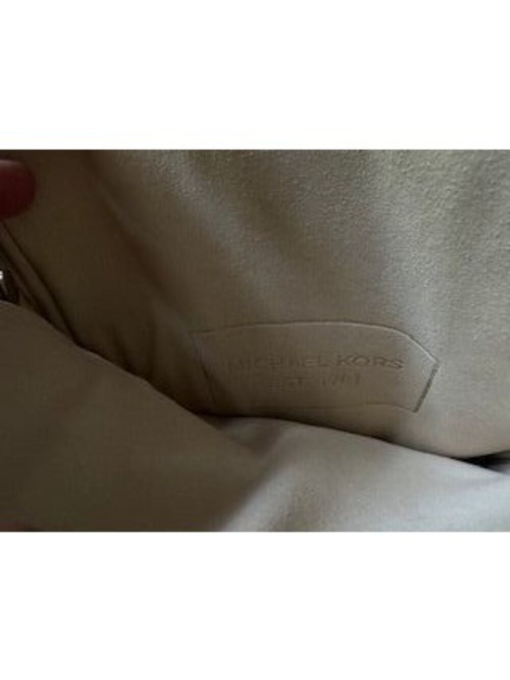 Michael Kors Snakeskin Embossed Zip Around Tablet Case Grey Cream Gold Logo - Picture 2 of 4
